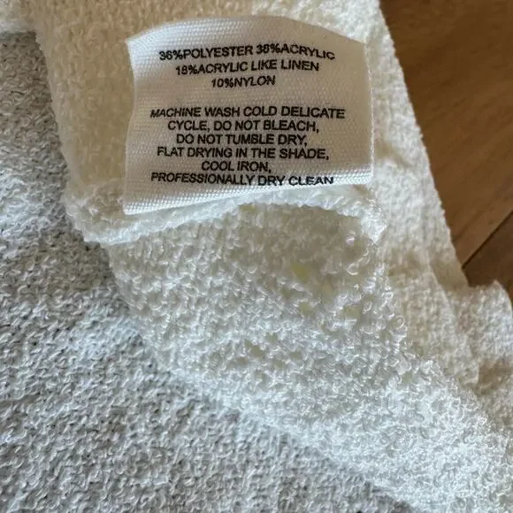 Rumored Pointelle Knit Sweater Mini Dress White Size Small - Picture 11 of 11